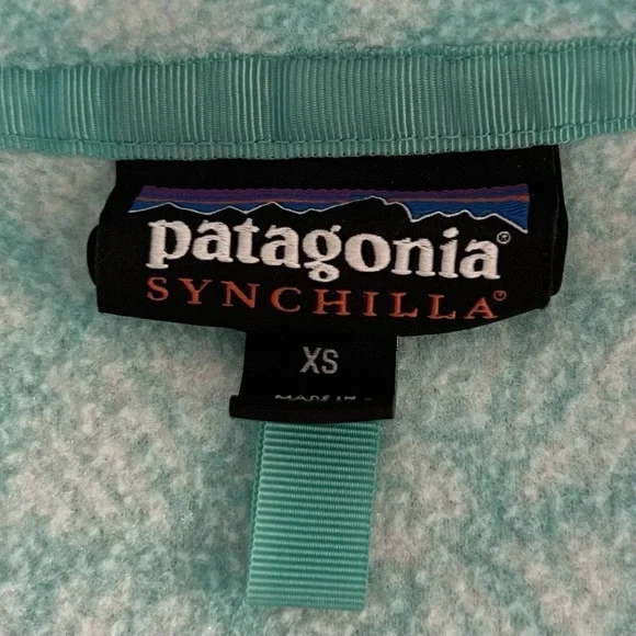 Patagonia Synchilla Snap-T Lightweight Fleece Batik Hex Big Bend Pullover Jacket - Picture 5 of 6